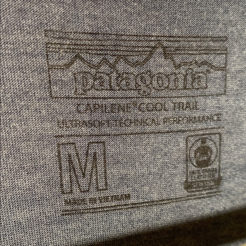 Patagonia Womens Capilene Cool Trail Short-Sleeve Top Blue Size M Outdoor Casual - Picture 4 of 6
